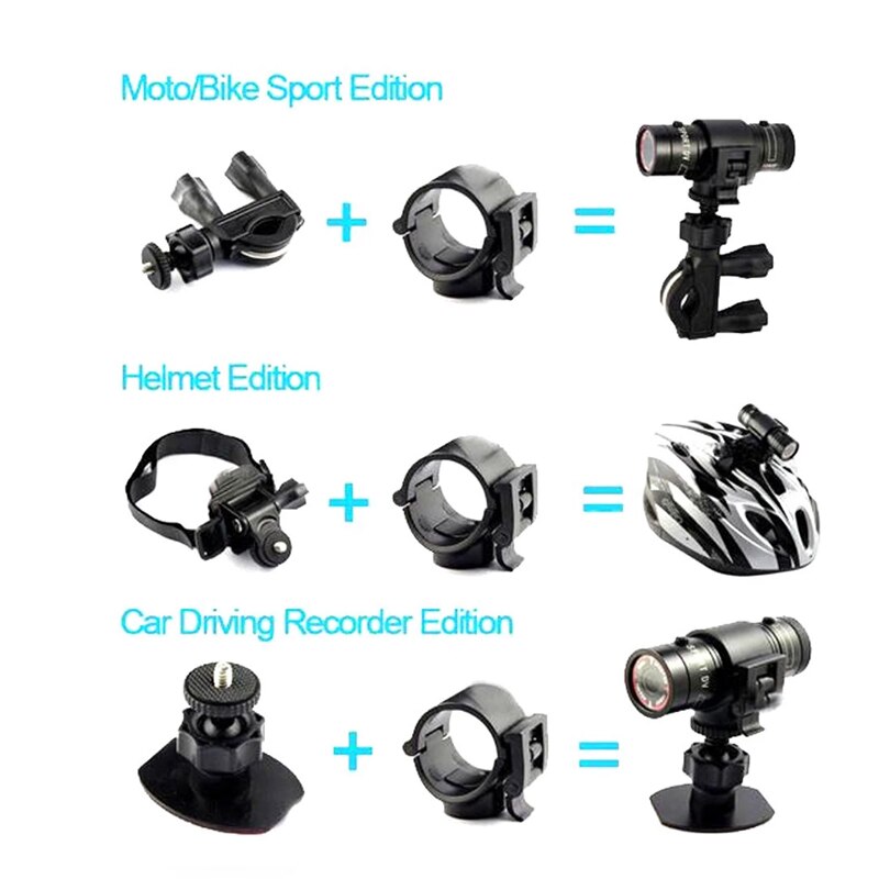 HD camcorder wide-angle sports DV camera 1080P waterproof flashlight type small camera recorder with light